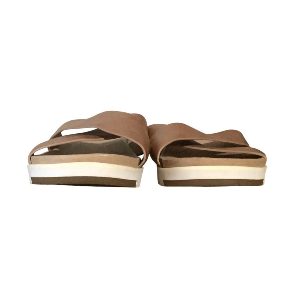 UGG Metallic Rose Gold Crisscross Slide Sandals - Picture 3 of 9